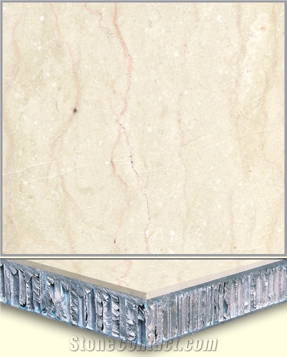 Crema Luna Laminated Aluminum,Marble Compound Tiles,Marble with Honeycomb