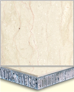 Crema Luna Laminated Aluminum,Marble Compound Tiles,Marble with Honeycomb
