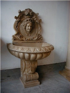 Entrance Fountains,Sculptured Fountains,Yellow Marble Fountians