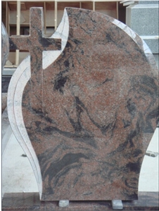 European Style Multicolor Red Headstone, Granite Polished and Carving Tombstone, Gravestone&Monument