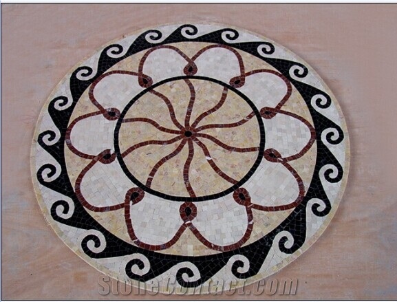 Flower Onyx Mosaic Medallion,Round Floor Medallion,Pattern