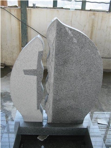 G633 Granite Headstone, Grey Tombstone, Grey Granite Monument