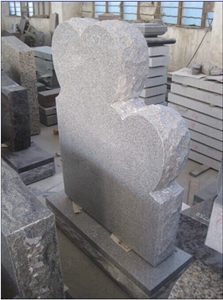 G654 American Style Granite Tombstone,Two Heart Monument,Polished and Carving Headstone&Gravestone