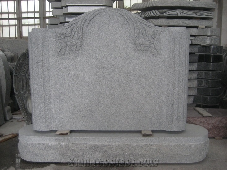 G654 Granite Tombstone, European Style Headstone