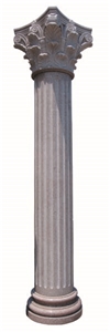 G687 Granite Column & Pillars,Hand-Craved Ionic Columns, G687 Column Pink Granite Ionic Columns