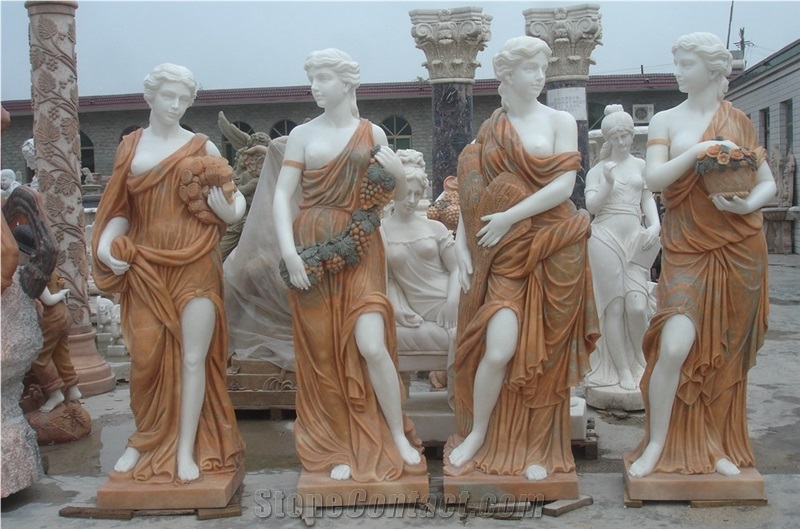 garden figure statues,woman sculptures,human stone carving