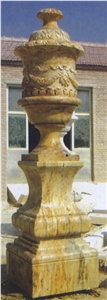 Garden High Yellow Stone Flowerpot, Yellow Marble Pots