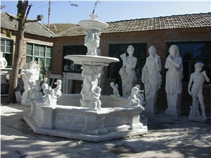 Garden Sculpture Fountain, Hunan White Marble Fountains