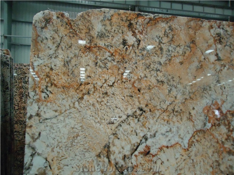Golden Persa Granite Slabs Tiles Brazil Yellow Granite From China