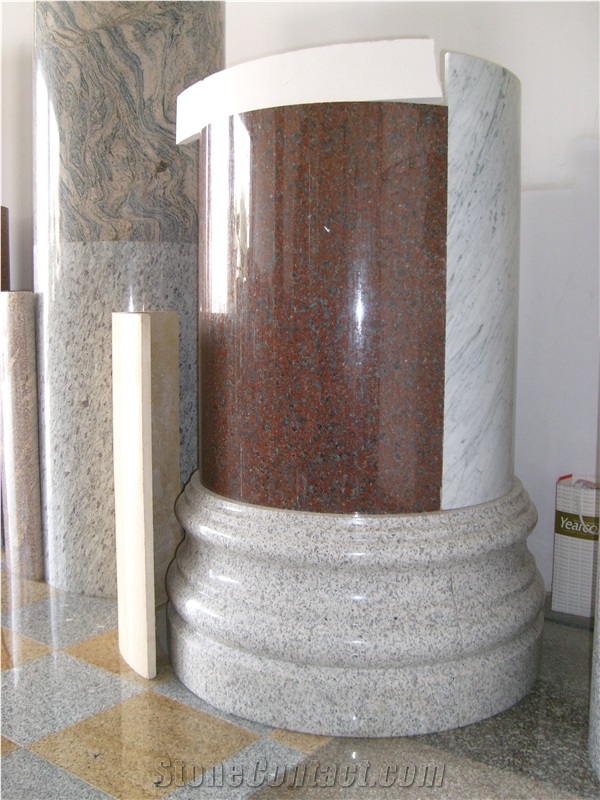 Grainte Splice Marble Round Column