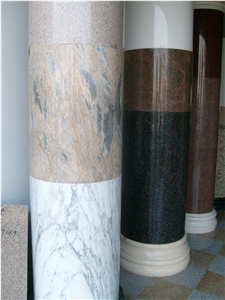 Grainte Splice Marble Round Column