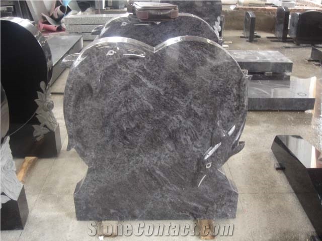 Granite Headstone Simply Heart Design