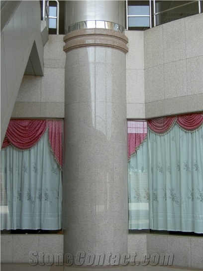 Granite Round Column & Pillars,Constructive Column, Grey & Red Granite Columns