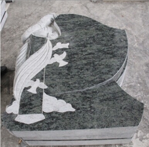 green granite tombstone,engraved tombstone,carving monument