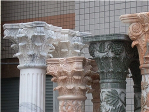 Green Marble Column Head&Capital,White Marble Column Head&Capital, Columncapital Green Marble Columns