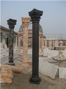 Hand-Carved Column Base,Black Column, Column Black Marble Columns
