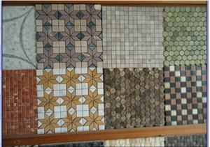 Hexagon, Brick Wall Floor Marble Mosaic