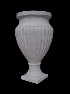 High Quality White Marble Stone Flower Pot