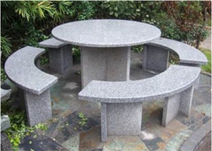 Hot Sell Grey Granite Table and Bench for Garden