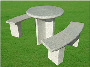 Landscape Garden Stone G603 Table and Bench, G603 Granite Tables