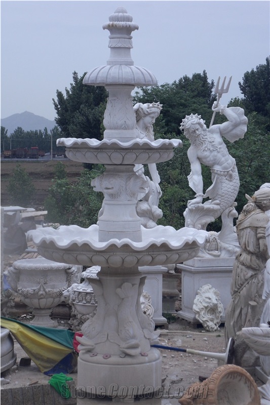 marble water fountain,garden fountain,stone fountain, water fountain.sculptured fountain