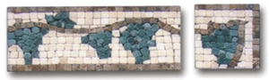 multicolor Marble Mosaic Line, Chipped Mosaic border line