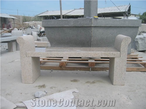 New Style Maple Red Natural Stone Bench for Sale