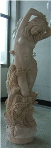 Nude woman sculpture,western figure statues,white marble garden sculpture