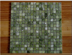 Onyx Square Mosaic, Green Mosaic,brick mosaic,wall mosaic,polished mosaic