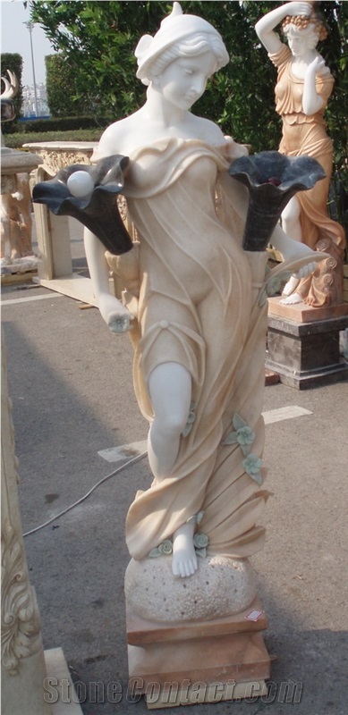 outdoor garden sculptures,western figure statues,woman stone carving