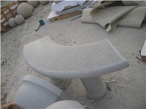 Outdoor Garden Stone Tables and Benches Stone Round Table Top, Garden Stone Tables and Chairs, G654 Dark Grey Granite Benches