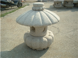 Outdoor Japanese Stone Lantern for Sale, G682 Yellow Granite Lanterns