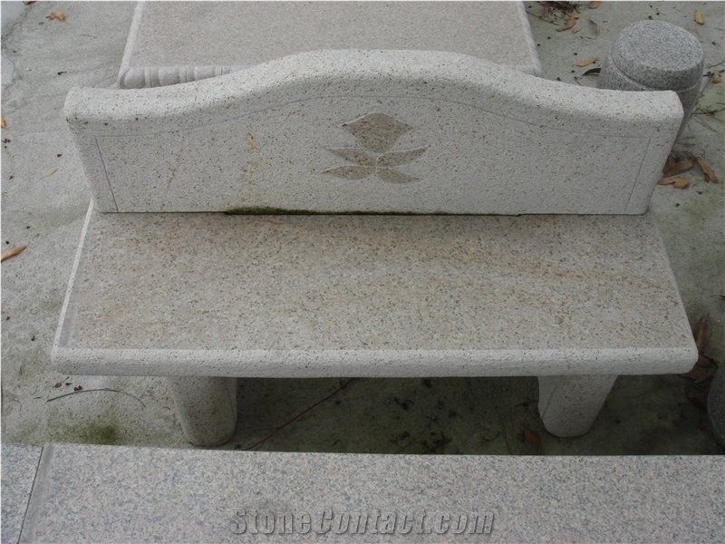 Outdoor Yellow Stone Benches, Stone Furniture, G682 Yellow Granite Benches