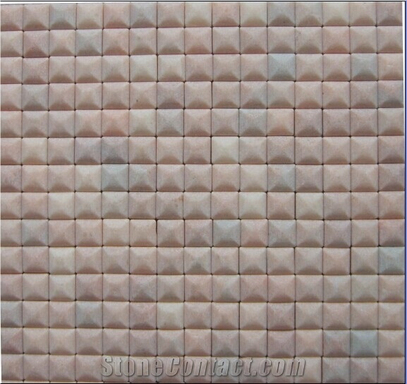 Pink Marble brick Mosaic 