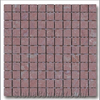 Red Marble Brick Polished Mosaic