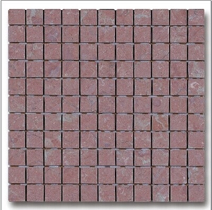 Red Marble Brick Polished Mosaic