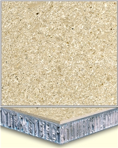 Rhine Beige Marble Laminated Honeycomb Tile