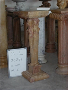 Roman Columns & Pillars,Hand-Carved Column, Column Yellow Marble Roman Columns