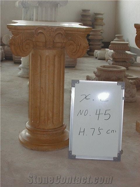 Roman Columns & Pillars,Yellow Round Column, Column Yellow Marble Roman Columns