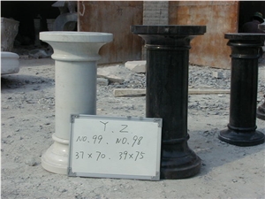 Round Column & Pillars,White & Black Marble and Gate Pillar