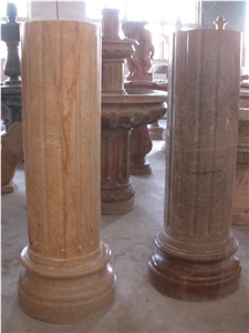 Round Columns & Pillars,Marble Column,Constructive Stone Column, Column Beige Marble Columns