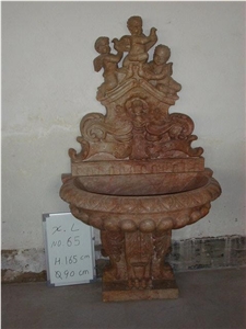 Sculptured Fountains,Red Marble Garden Fountains