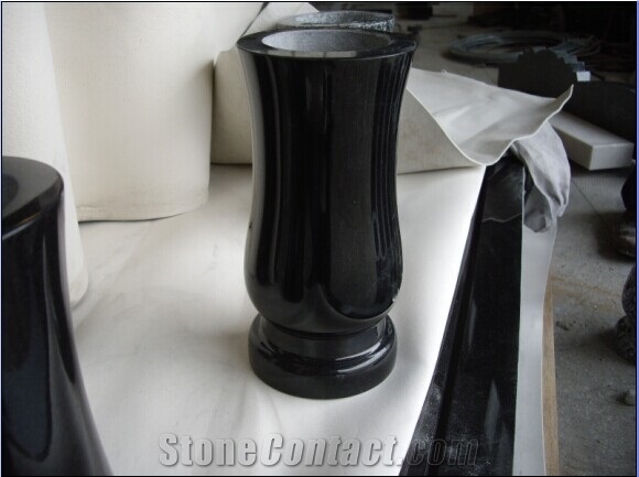 Shanxi Black Granite Vases,Granite Monumental Lanterns, Vases