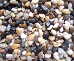 Size Of 1-2cm Multicolor Pebbles, Polished River Stone