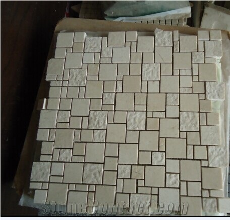 Square Mosaic, Yellow Marble Mosaic Pattern