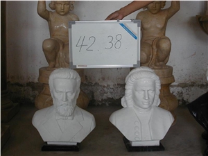 Stone/Marble Bust Carving (Head Statue),White Marble Statue