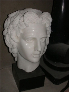 Stone/Marble Bust Carving (Head Statue),White Marble Statue