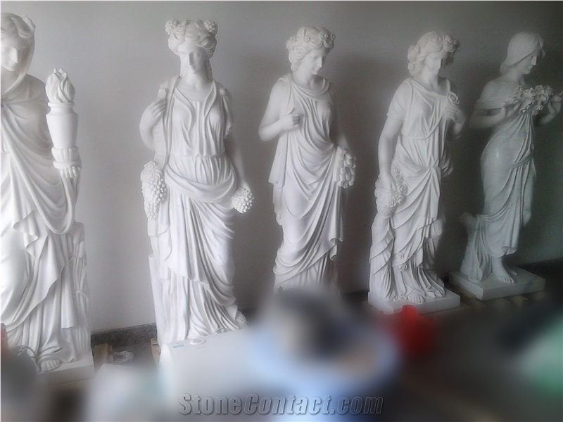 Western Figure Statue,Woman Sculptures, Western Woman Stone Statue White Marble Sculptures