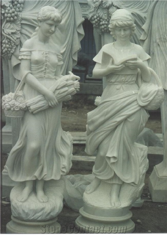 Western Figure Statue,Woman Stone Carving Sculpture,Outdoor Garden Sculpture