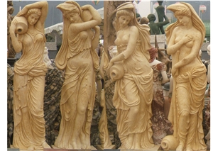 western figure statue,woman stone sculpture,beige marble human stone carving